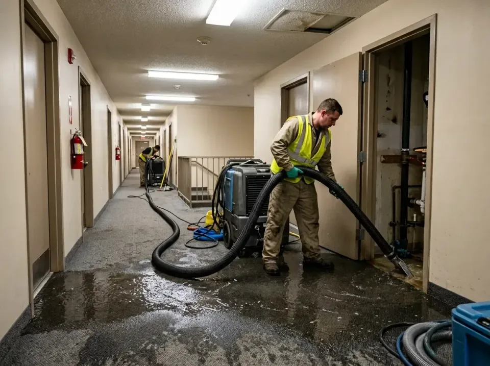 multi-unit-apartment-hallway-f-005 — frequently asked questions, Emergency Burst Pipe Water Extraction & Removal in Northvie…